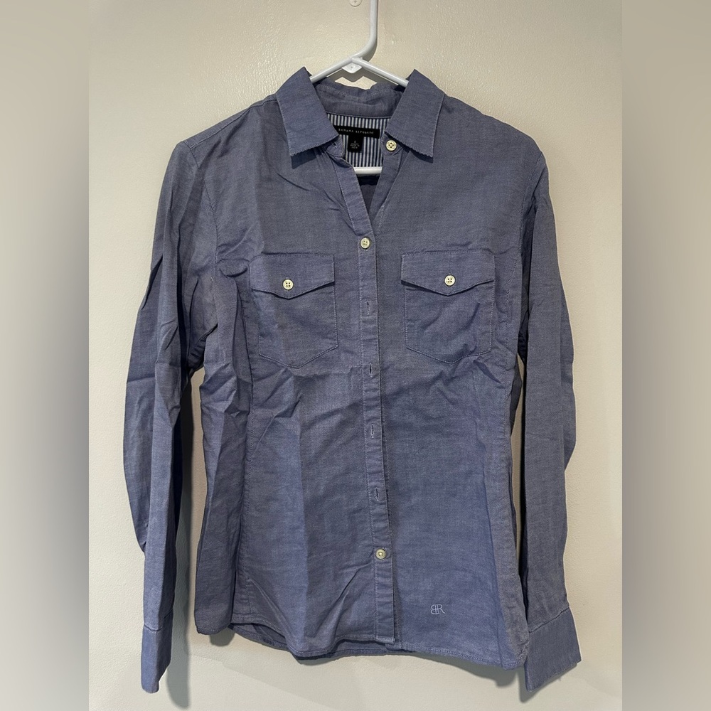 Banana Republic Blue Button-Up Shirt